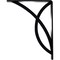 Ekena Millwork Miller Wrought Iron Bracket, (Single center brace), Powder Coated Black 1 1/2"W x 7 1/2"D x 10"H BKTM01X07X10SMI - alternate 4
